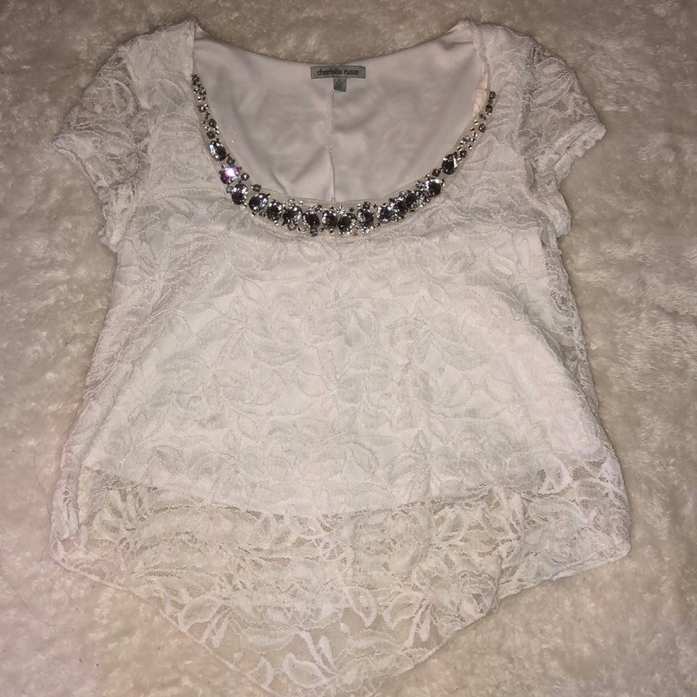 White crop top